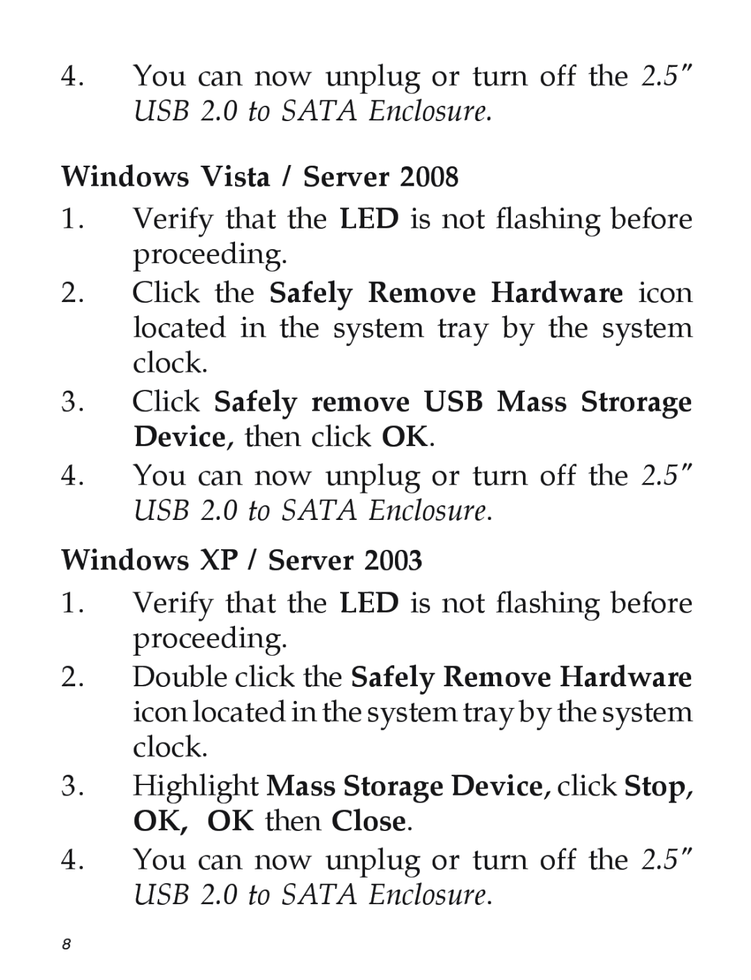 SIIG 5090S manual Windows Vista / Server 