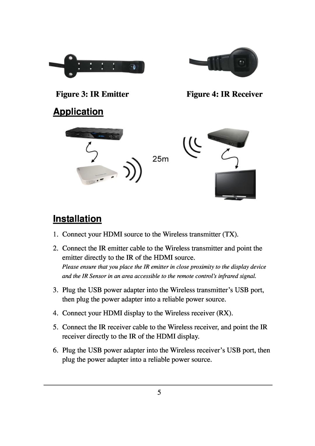 SIIG 671-121 manual Application Installation, IR Emitter, IR Receiver 