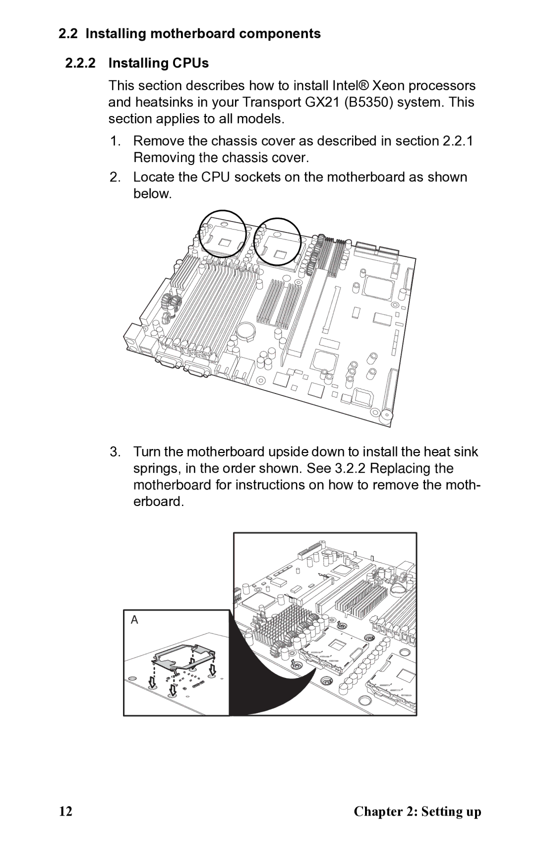 SIIG B5350 manual Installing motherboard components Installing CPUs 