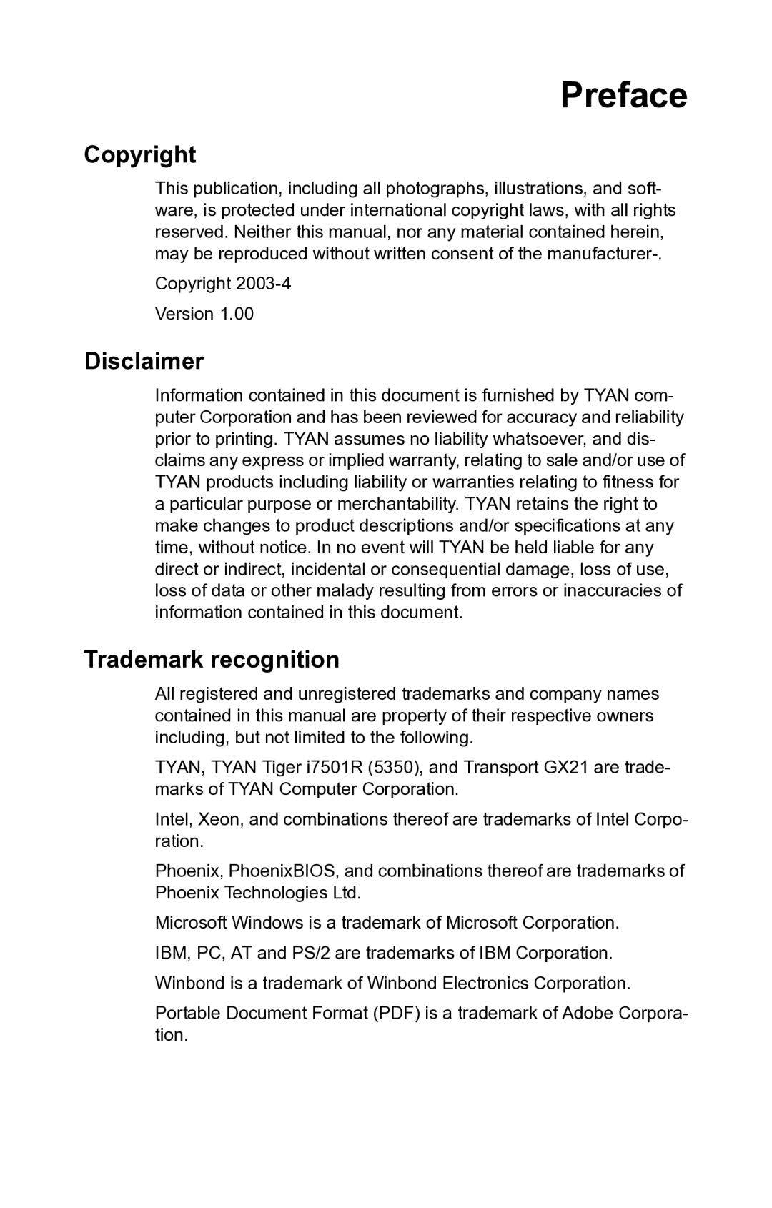 SIIG B5350 manual Copyright, Disclaimer, Trademark recognition 