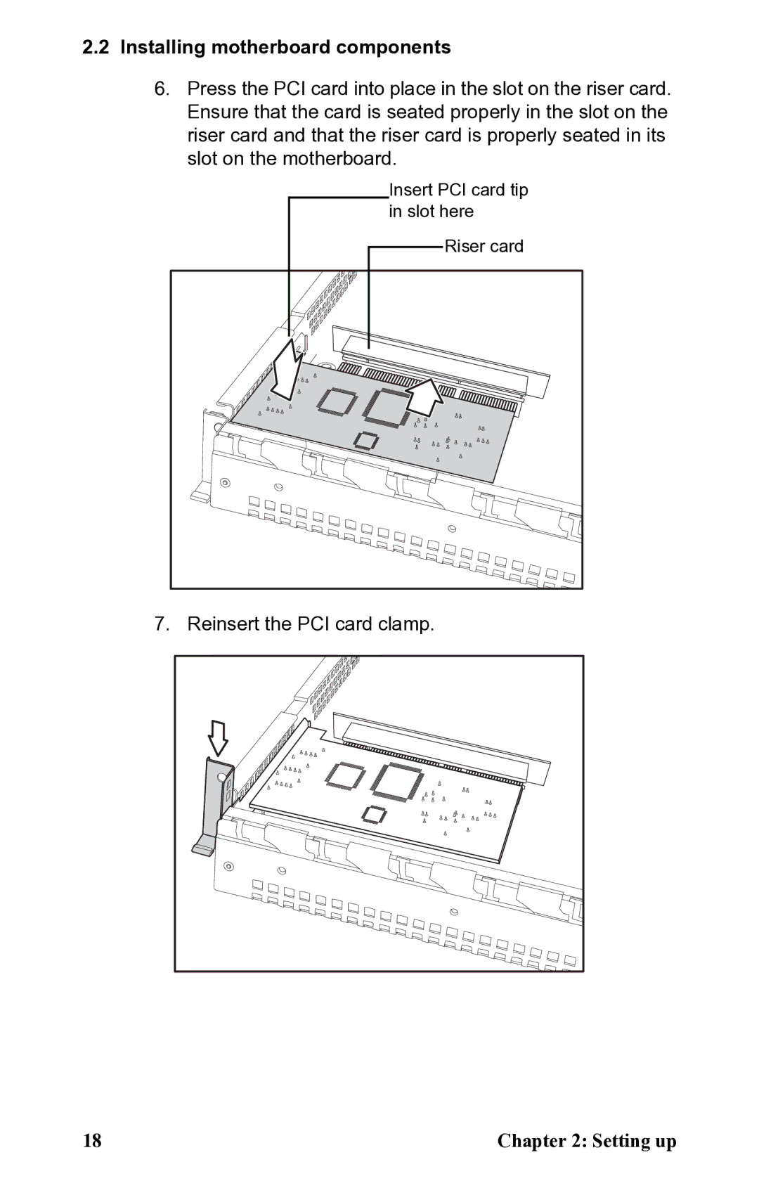 SIIG B5350 manual Reinsert the PCI card clamp 