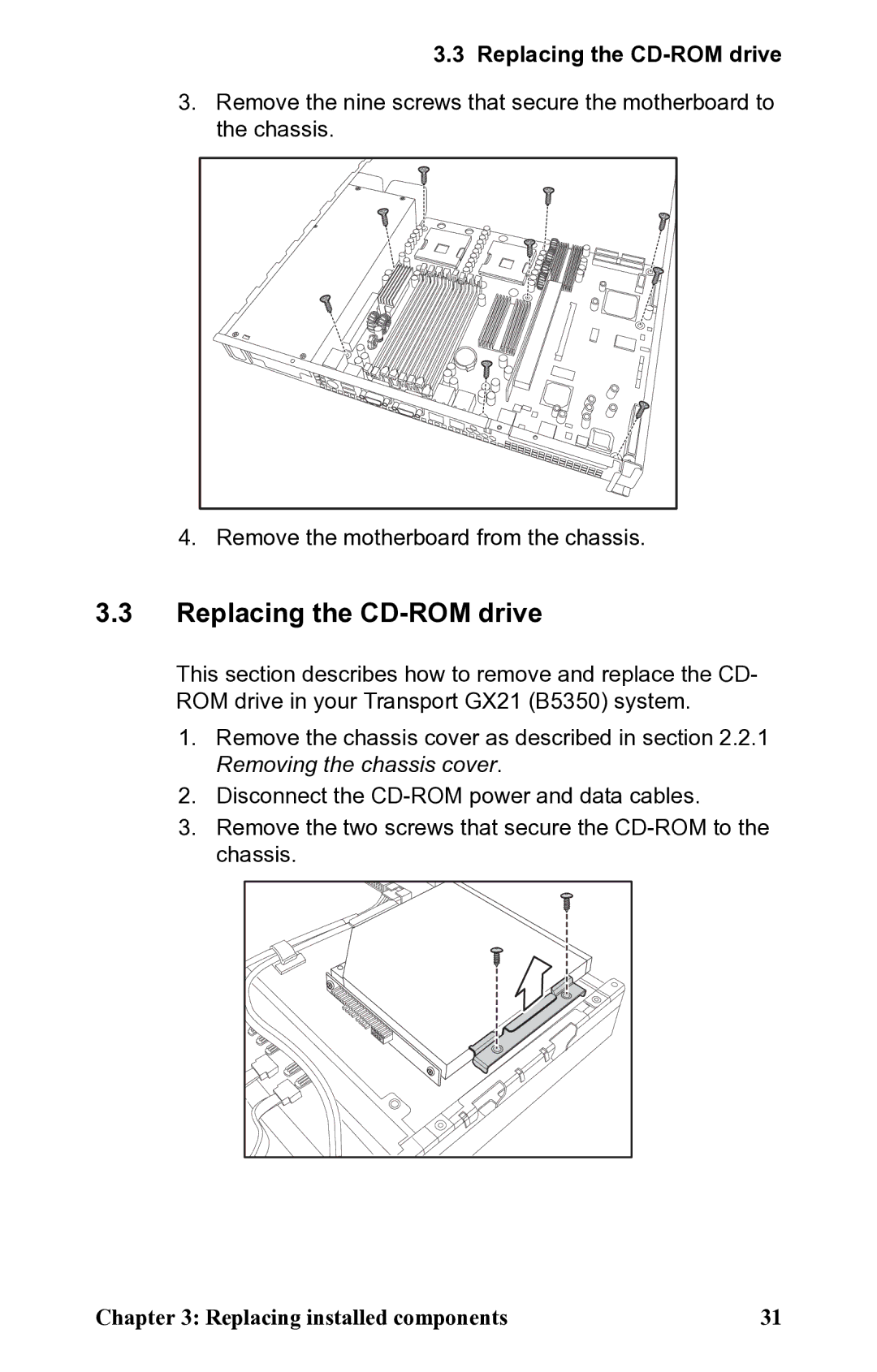 SIIG B5350 manual Replacing the CD-ROM drive 