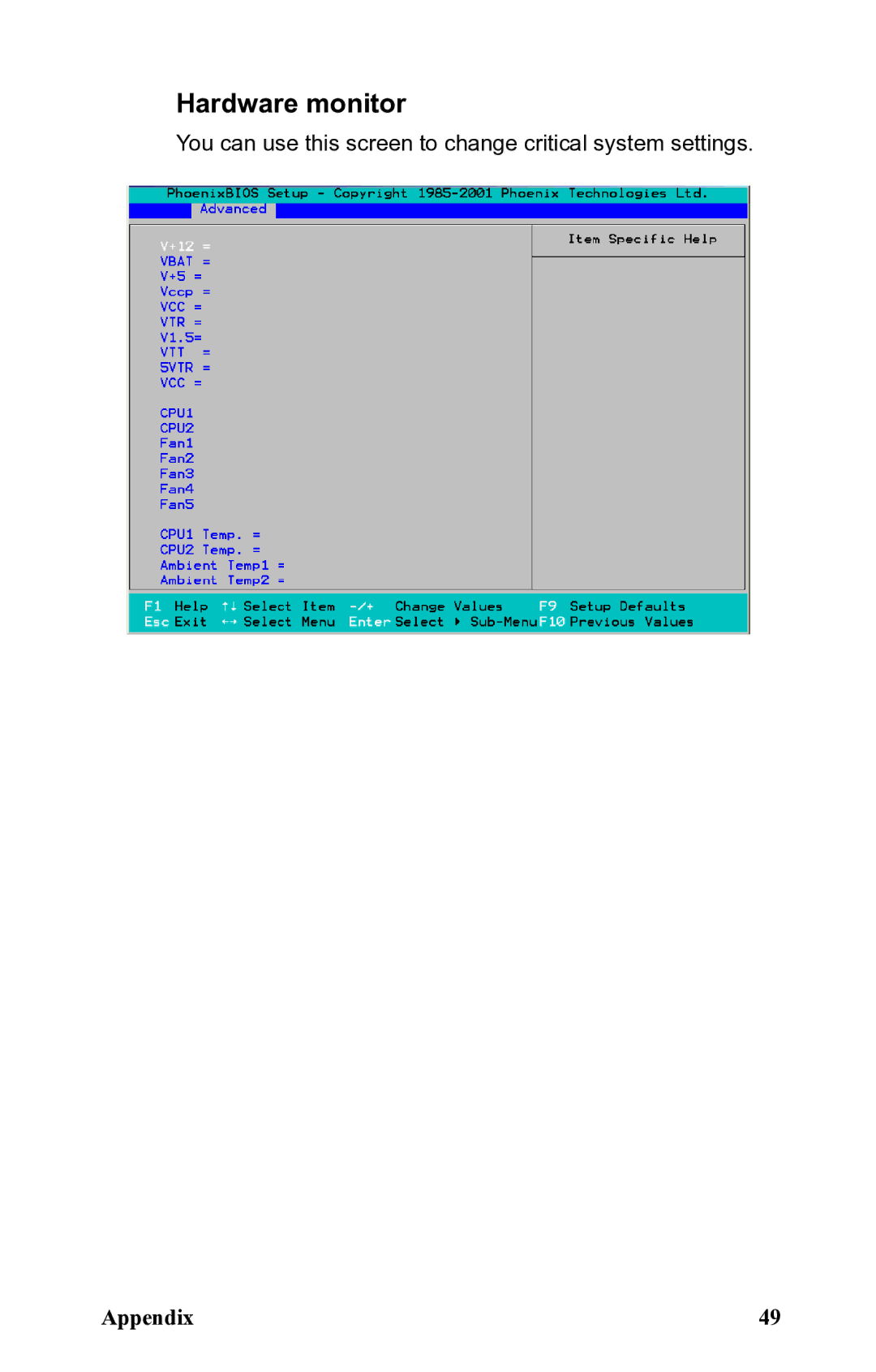 SIIG B5350 manual Hardware monitor 