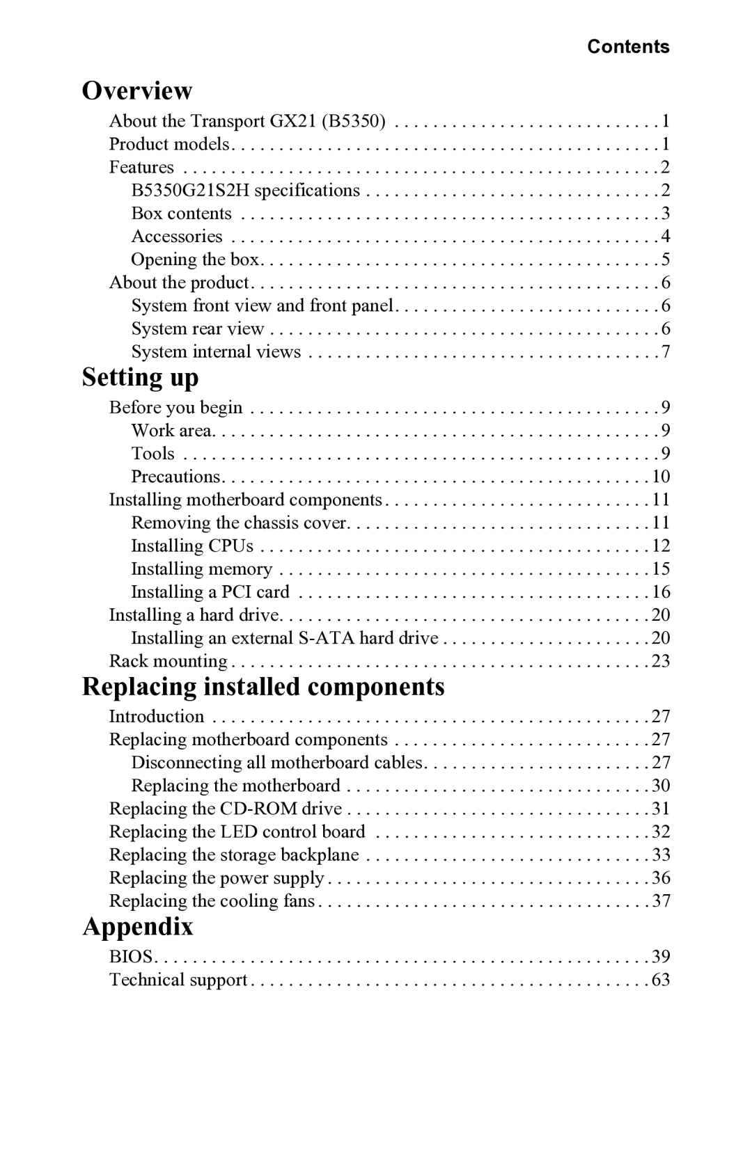 SIIG B5350 manual Overview, Contents 