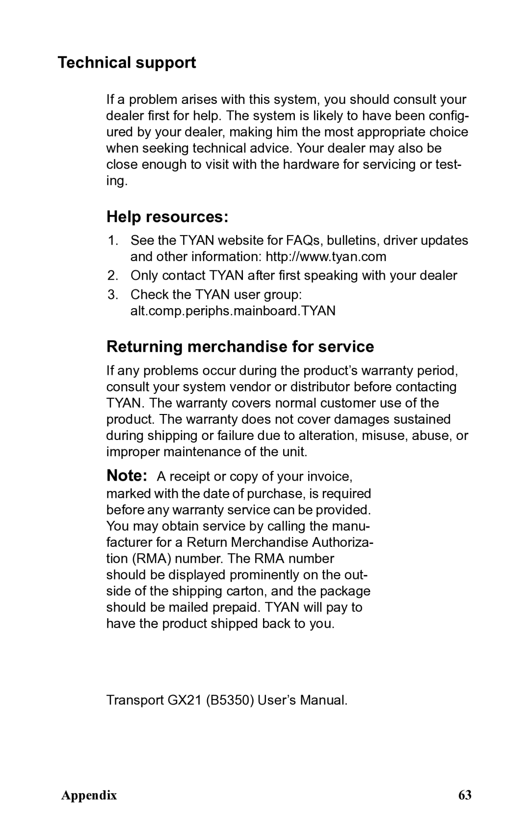 SIIG B5350 manual Technical support, Help resources, Returning merchandise for service 