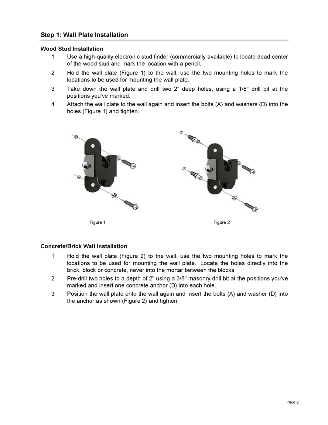 SIIG CEMT0A12S1 installation instructions Wall Plate Installation, Wood Stud Installation, Concrete/Brick Wall Installation 