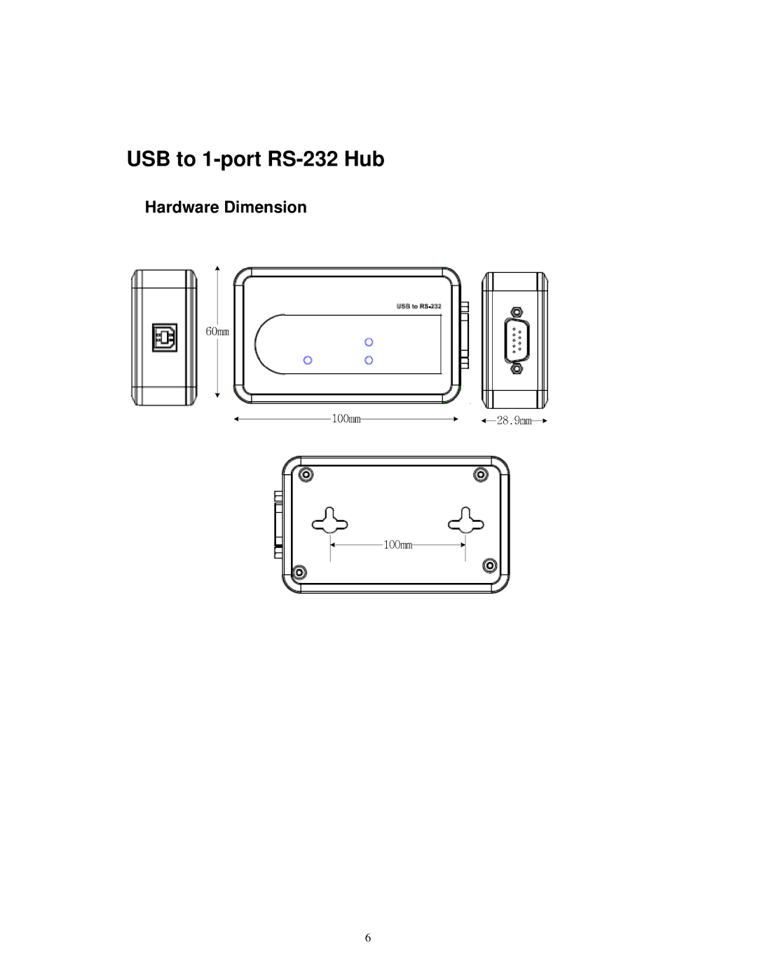 SIIG ID-SC0511-S1, ID-SC0811-S1, ID-SC0711-S1, ID-SC0611-S1 manual USB to 1-port RS-232 Hub 