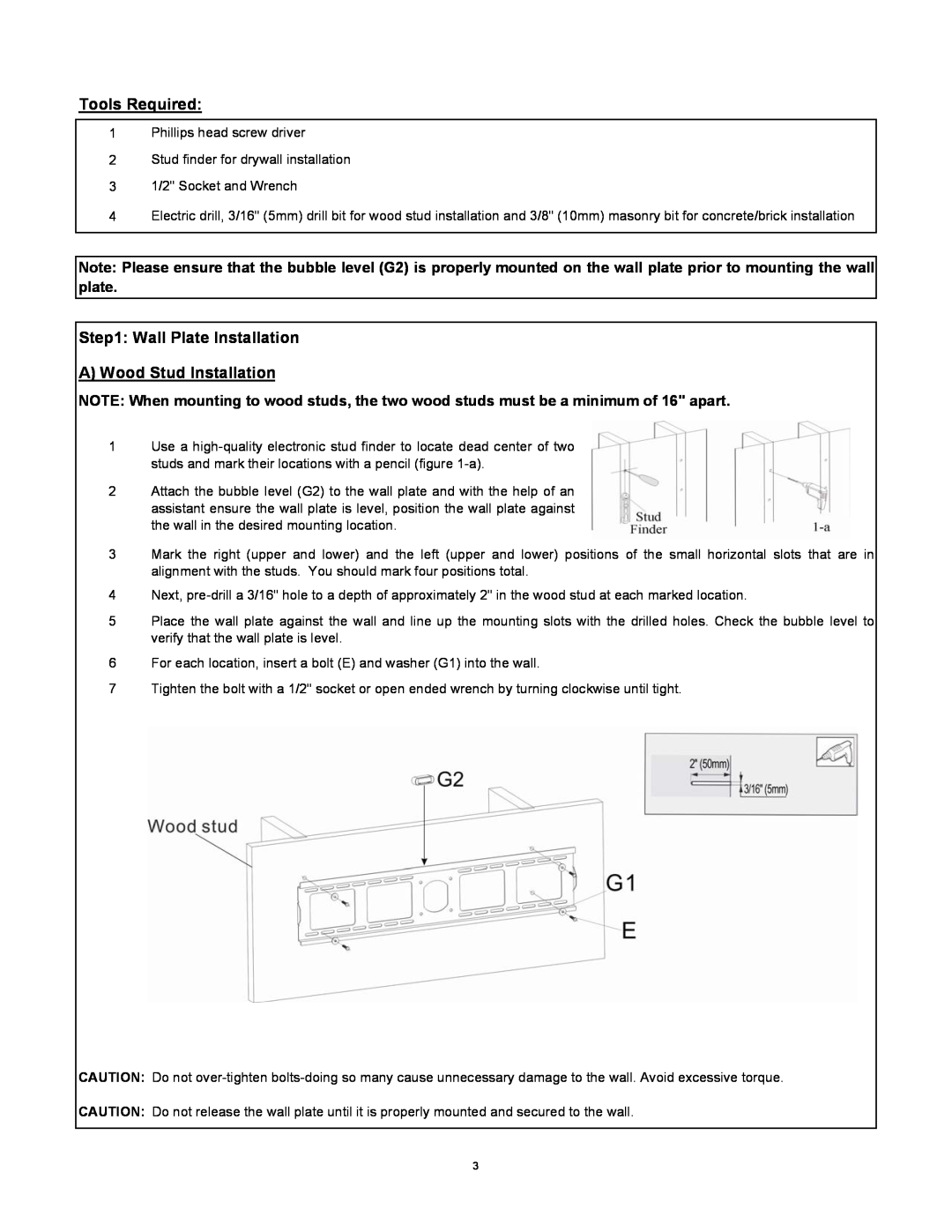 SIIG L2756 installation instructions Tools Required, Wall Plate Installation A Wood Stud Installation 