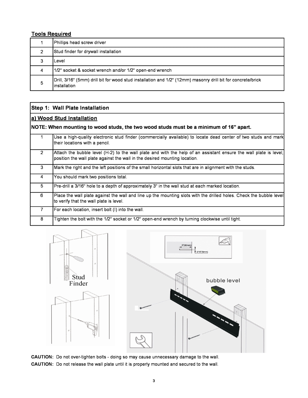 SIIG L734, L704, L733, L732 installation instructions Tools Required, Wall Plate Installation a Wood Stud Installation 