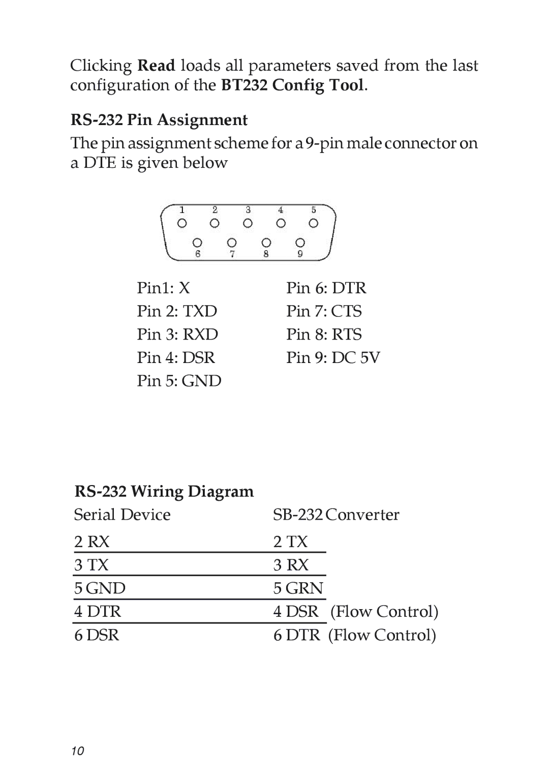 SIIG manual RS-232 Pin Assignment, RS-232 Wiring Diagram 