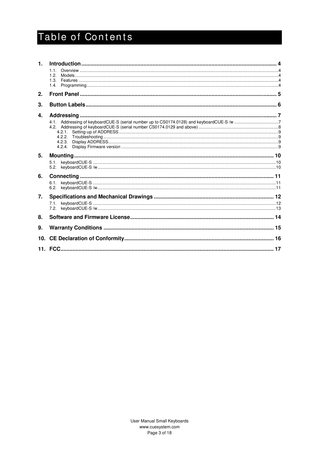 SIIG UM022_02 user manual Table of Contents 