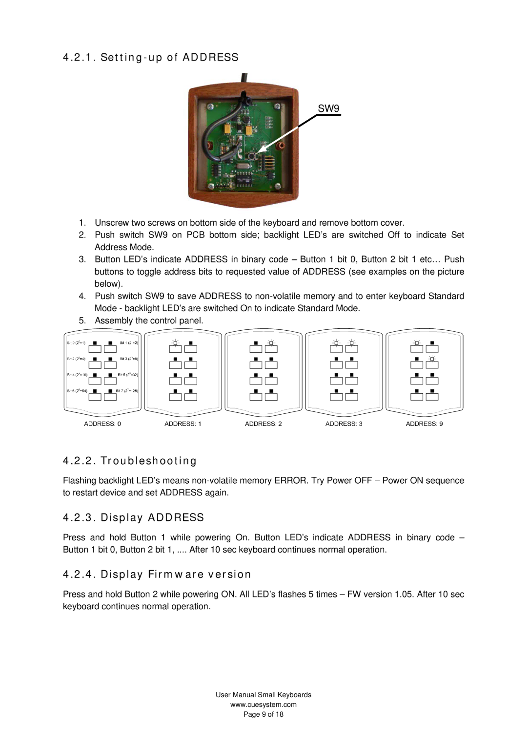 SIIG UM022_02 user manual Setting-up of Address 