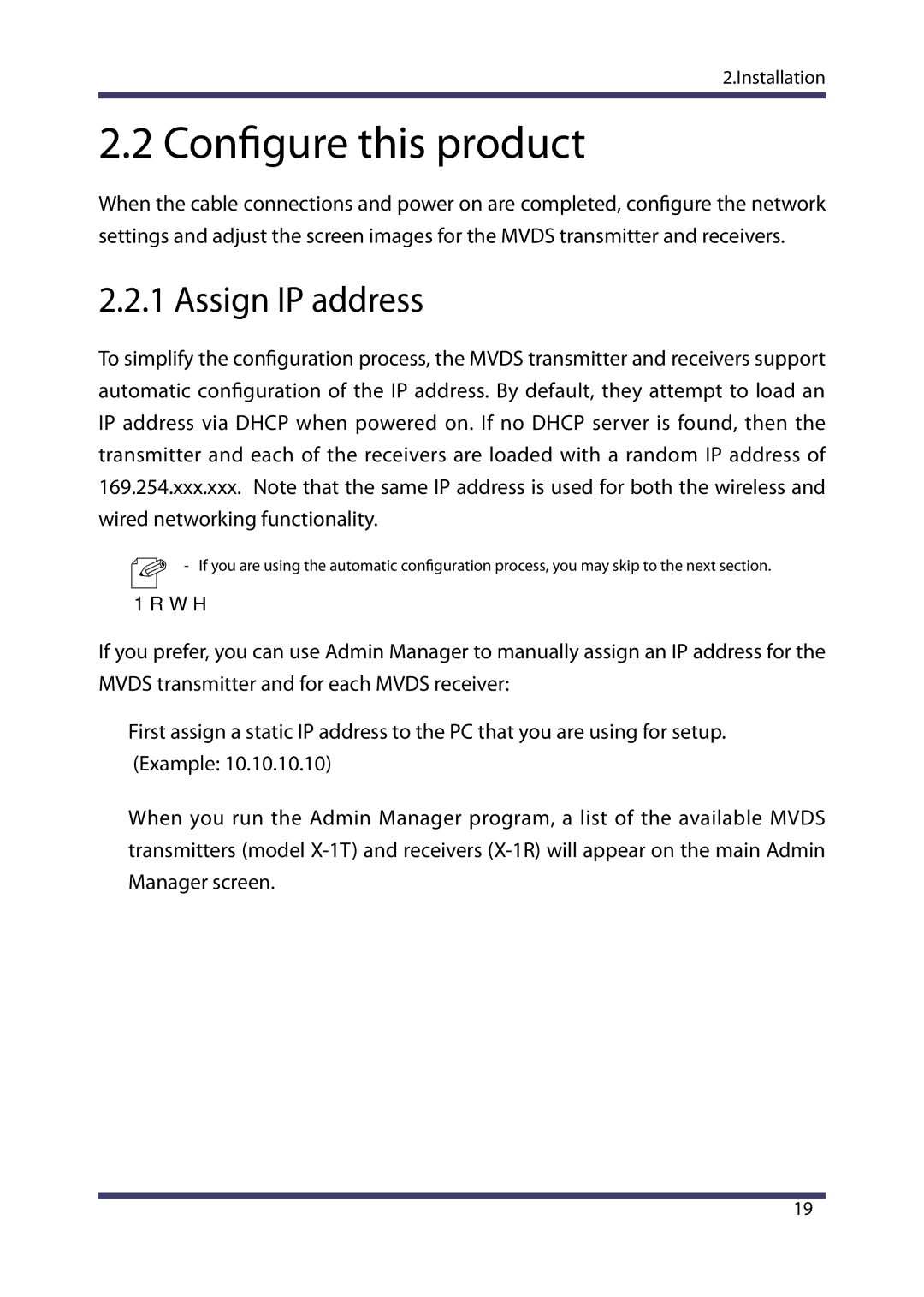 Silex technology MVDS X-1 manual Configure this product, Assign IP address 