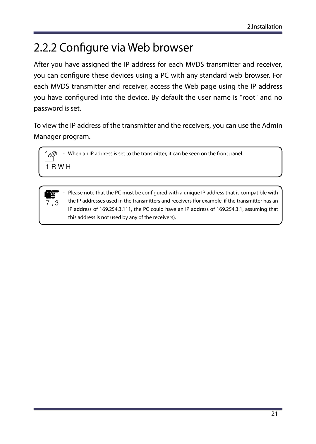 Silex technology MVDS X-1 manual Configure via Web browser, Tip 