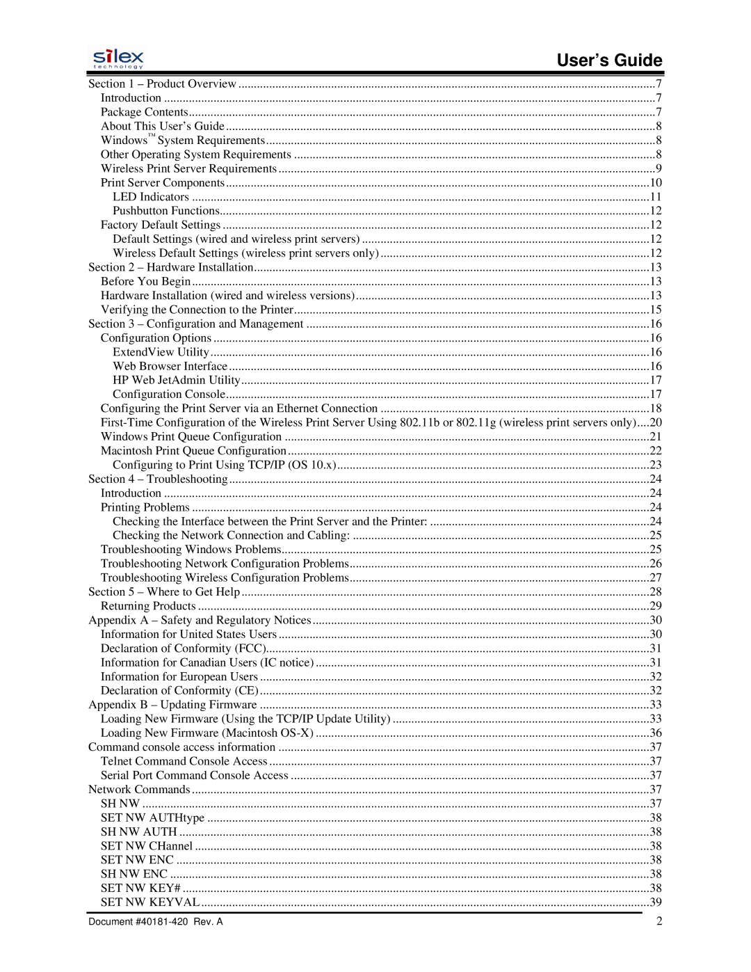 Silex technology SX-200 user manual SET NW AUTHtype, SET NW CHannel 