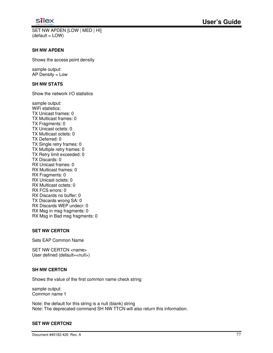 Silex technology SX-200 user manual SH NW Apden 