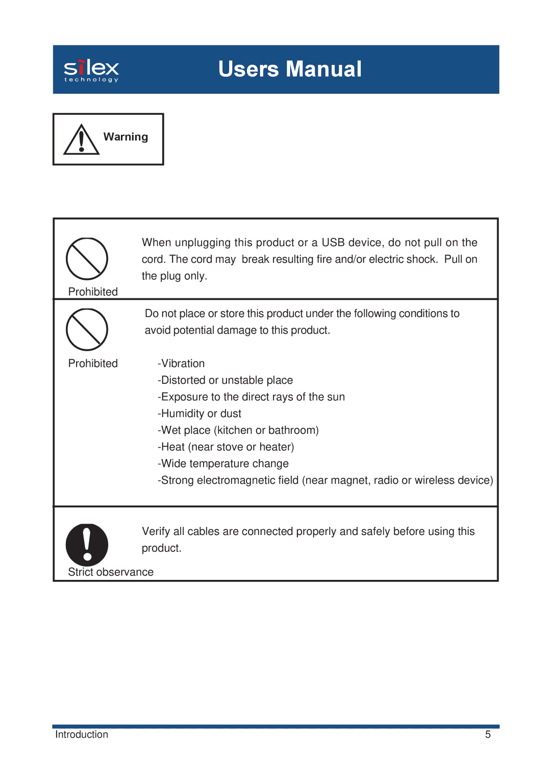 Silex technology SX-2000U2 user manual Introduction 