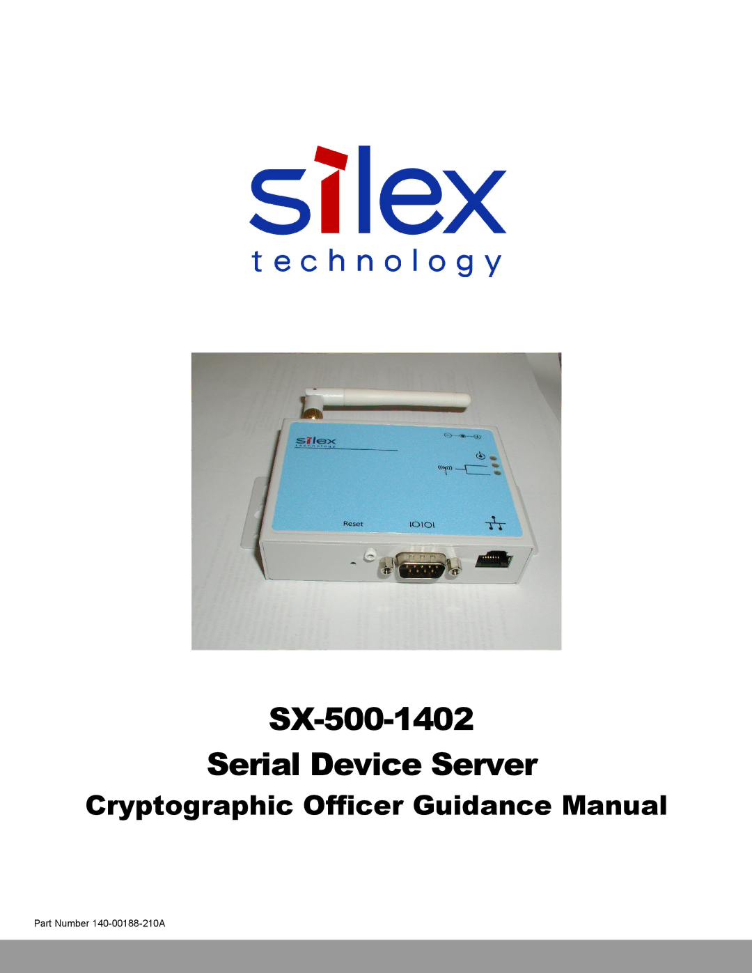 Silex technology manual SX-500-1402 Serial Device Server 