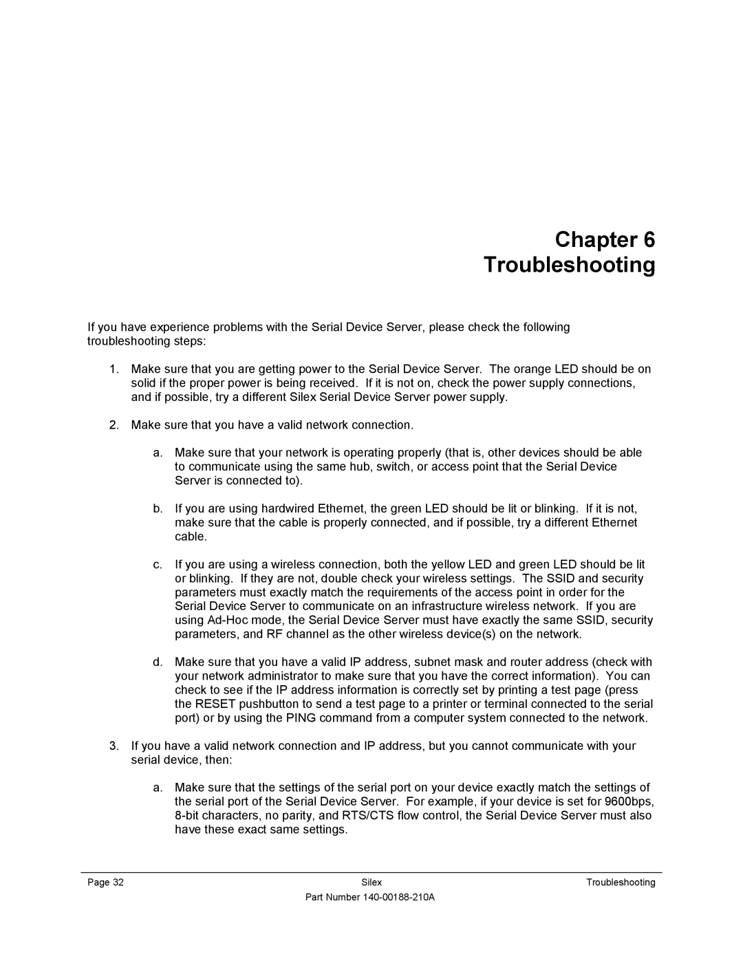 Silex technology SX-500-1402 manual Chapter Troubleshooting 