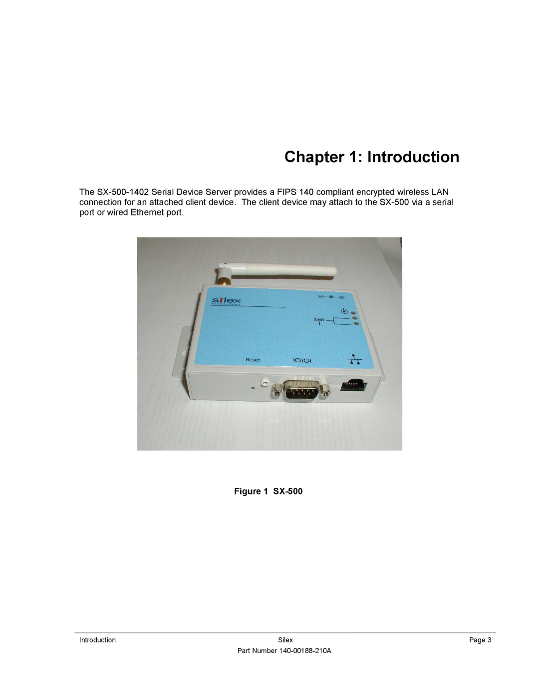 Silex technology SX-500-1402 manual Introduction 