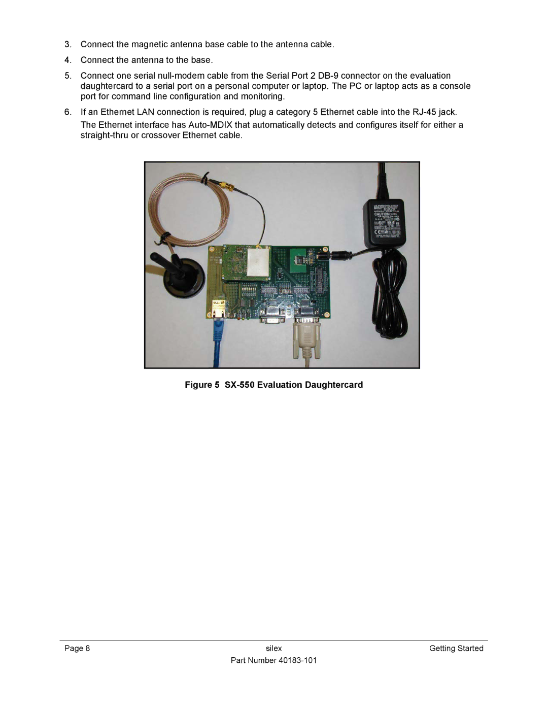 Silex technology manual SX-550 Evaluation Daughtercard 