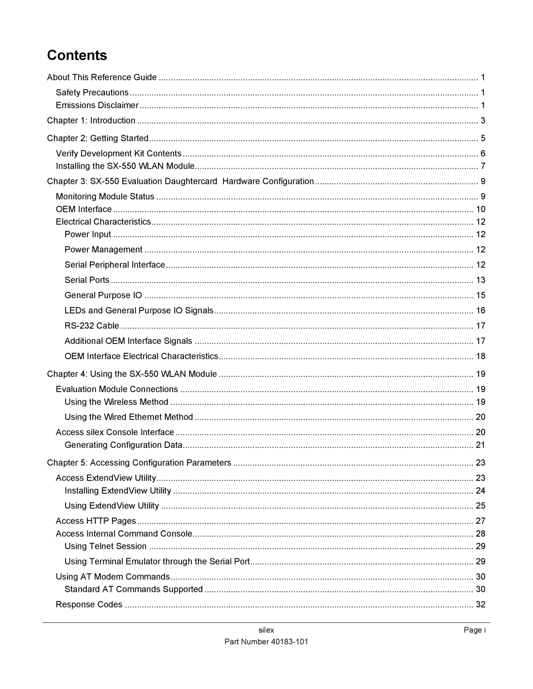 Silex technology SX-550 manual Contents 