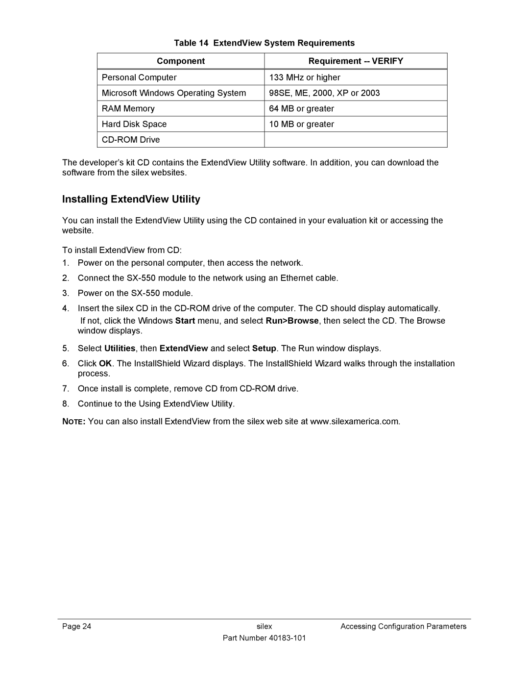 Silex technology SX-550 manual Installing ExtendView Utility 