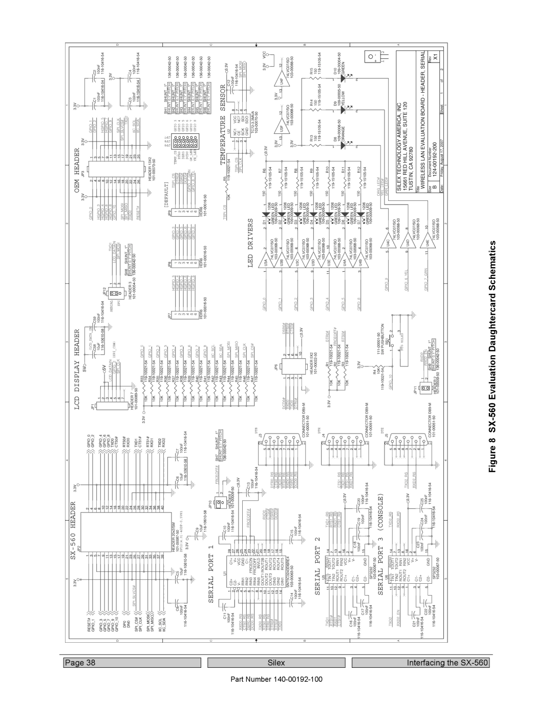 Silex technology manual SX-560 Evaluation Daughtercard Schematics 