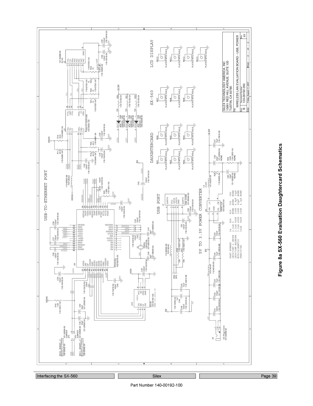 Silex technology manual SX-560 Evaluation Daughtercard Schematics 