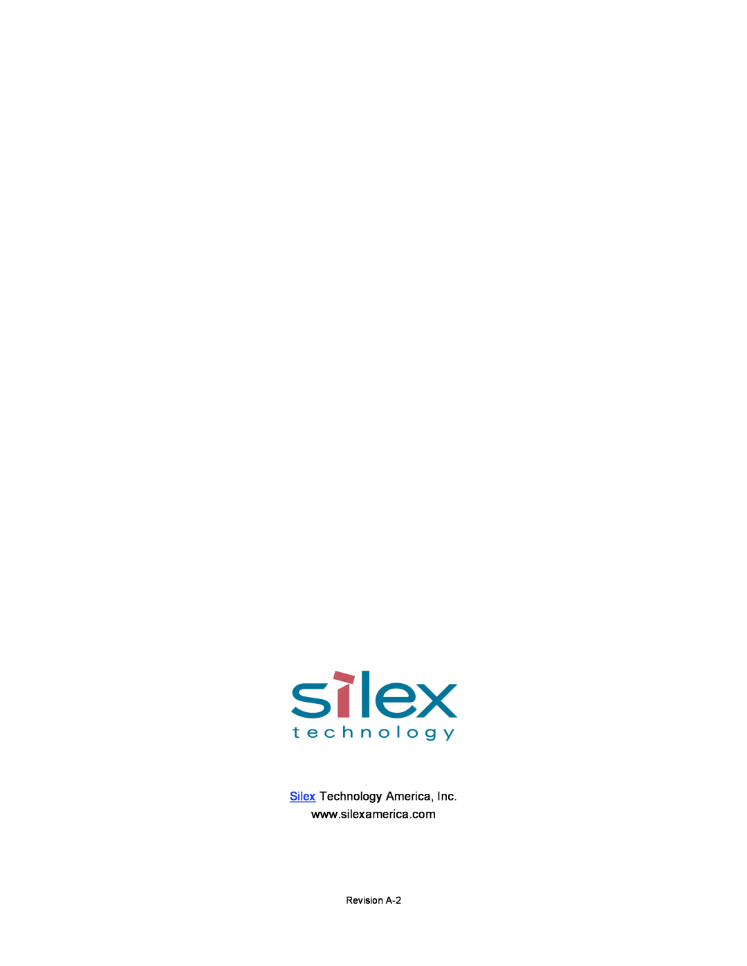 Silex technology SX-SDWAG user manual Silex Technology America, Inc, Revision A-2 