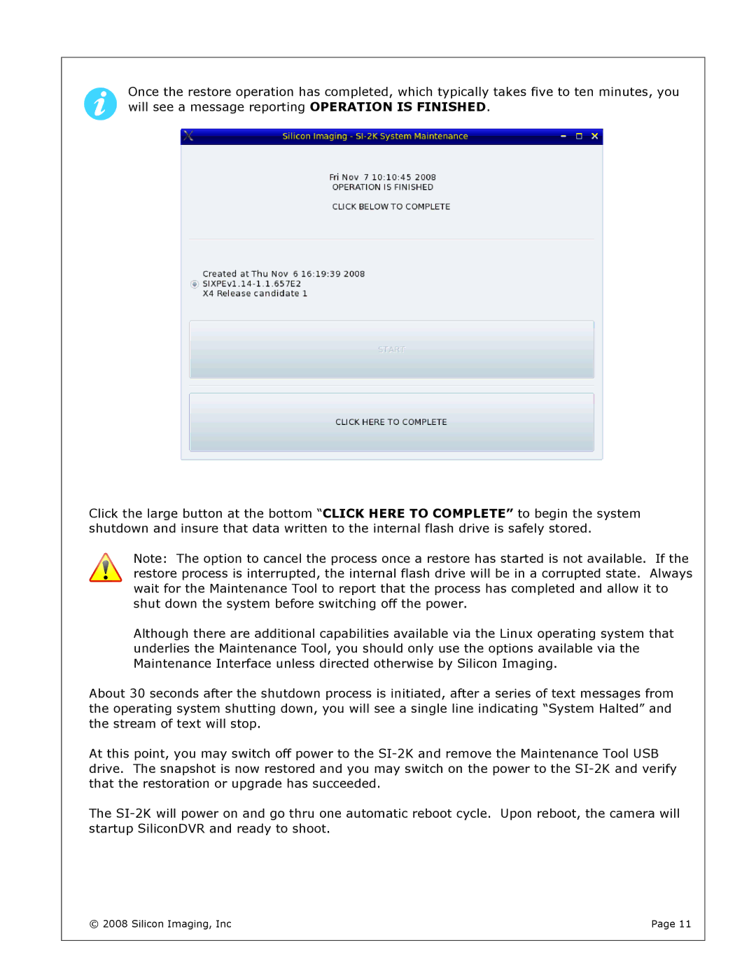 Silicon Image s1-2k install manual Silicon Imaging, Inc 