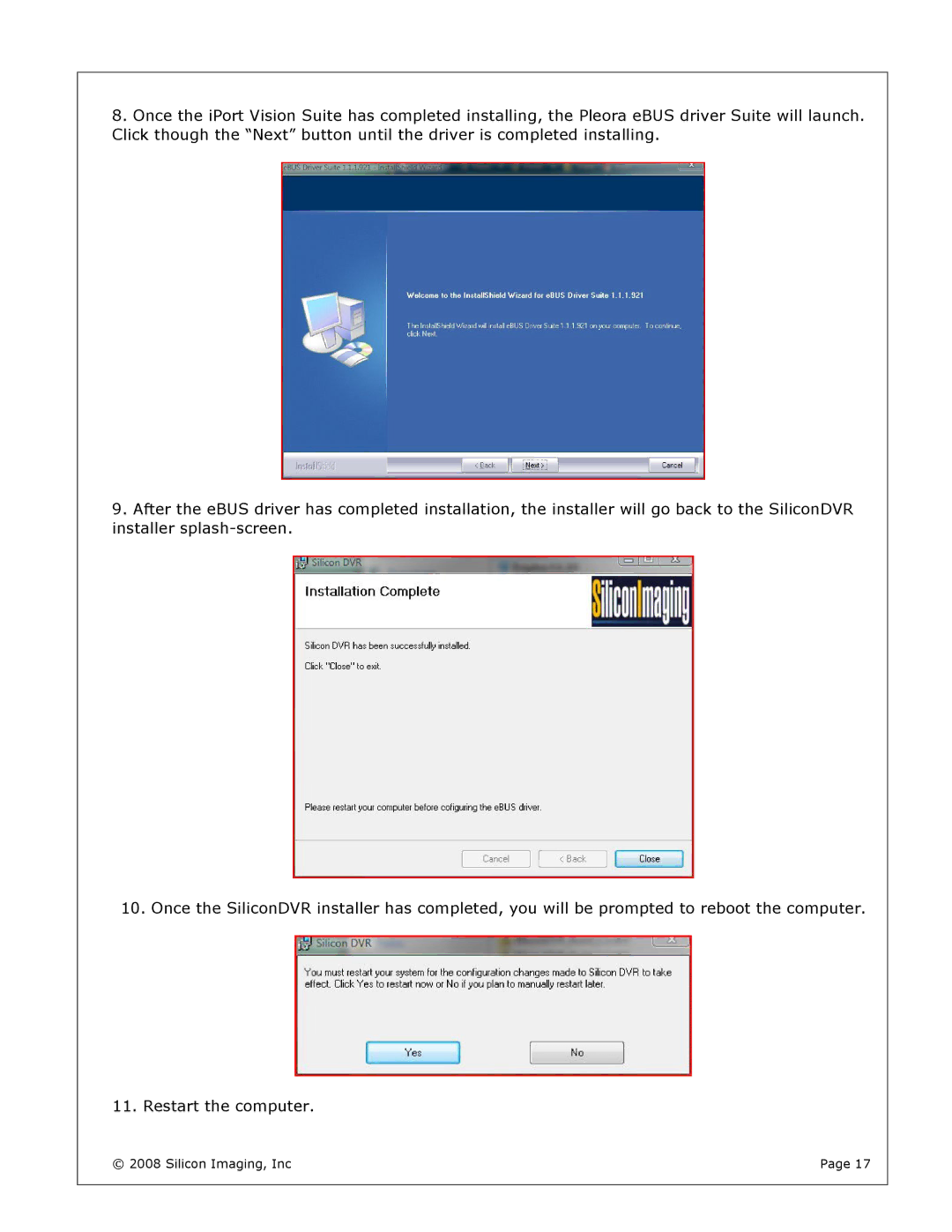 Silicon Image s1-2k install manual Silicon Imaging, Inc 