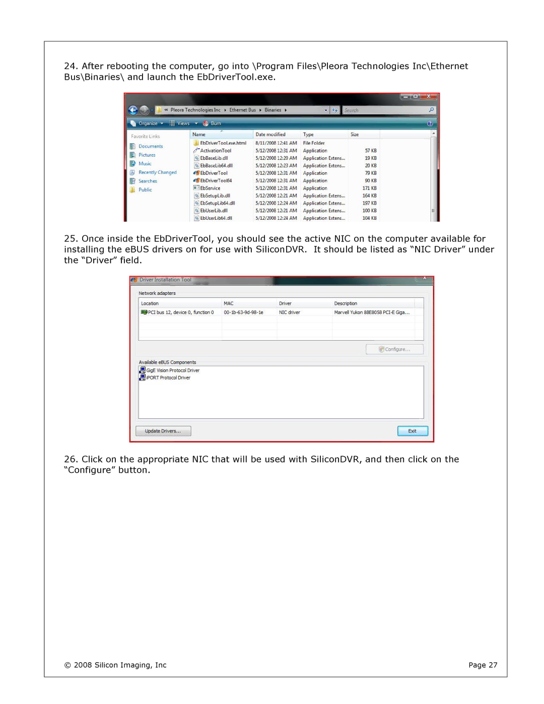 Silicon Image s1-2k install manual Silicon Imaging, Inc 