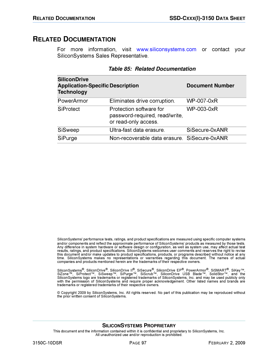 Silicon Image SSD-C08G(I)-3150 manual Related Documentation 