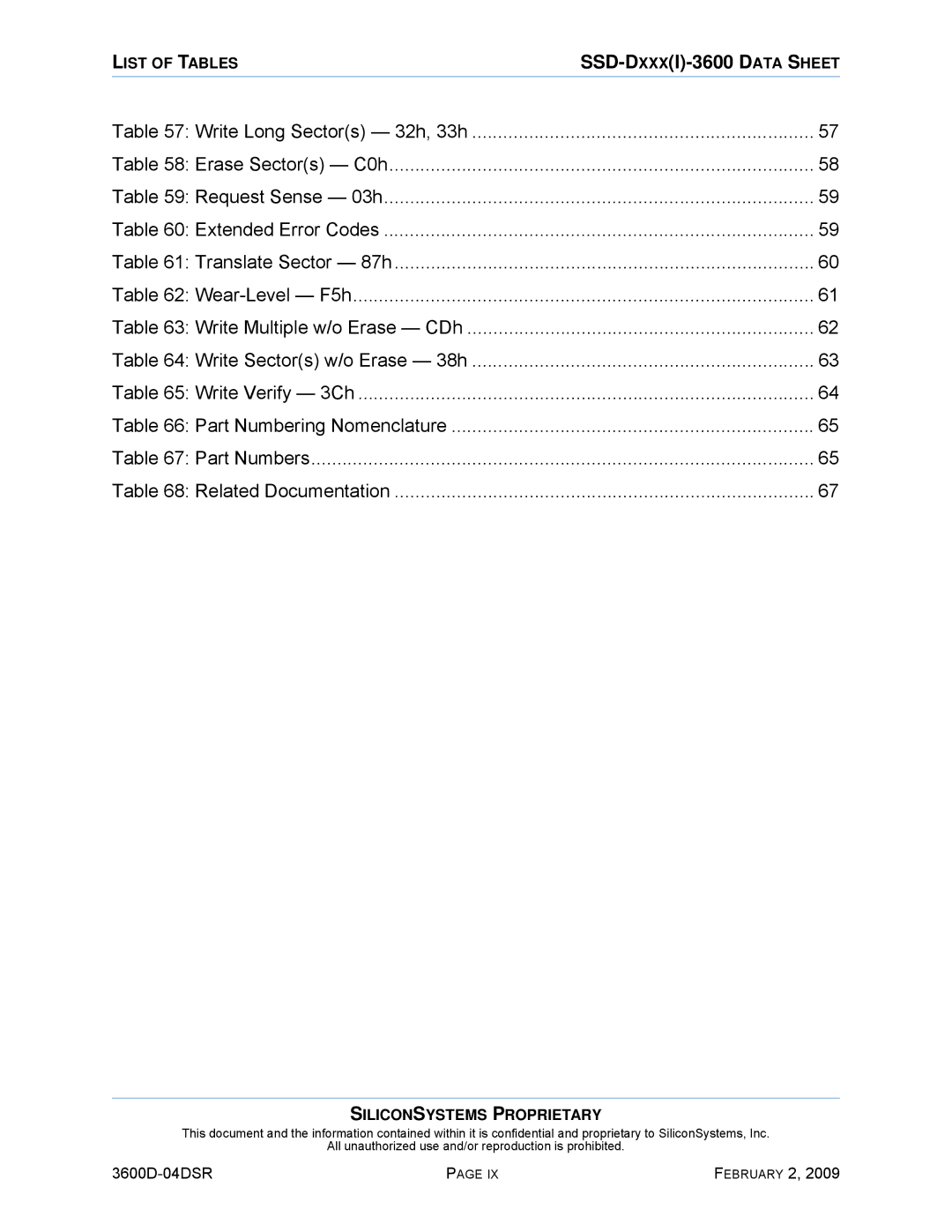 Silicon Image SSD-D16G(I)-3600 manual SSD-DXXXI-3600 Data Sheet 