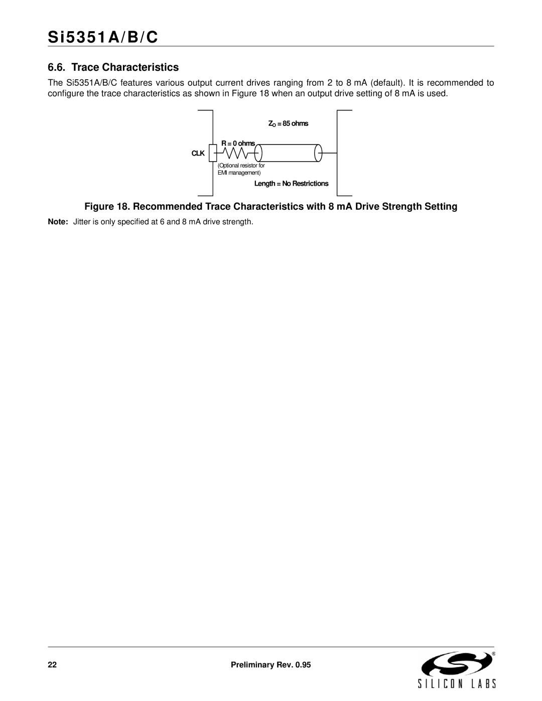 Silicon Laboratories SI5351A/B/C specifications Trace Characteristics 