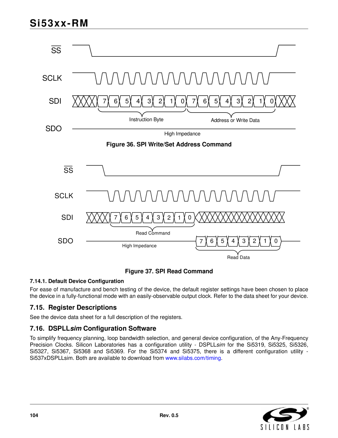 Silicon Laboratories SI5325, SI5369, SI5365, SI5366, SI5367, SI5374, SI5375 Register Descriptions, Default Device Configuration 