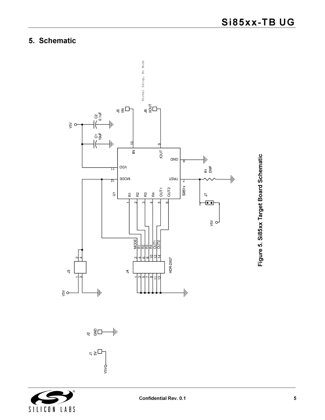 Silicon Laboratories si85xx manual Si85xx Target Board Schematic 