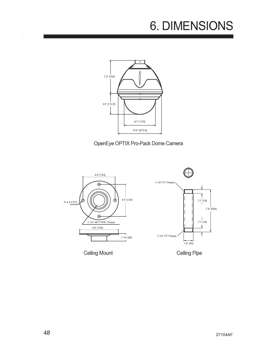 Silicon Optix CM-525P manual Dimensions 