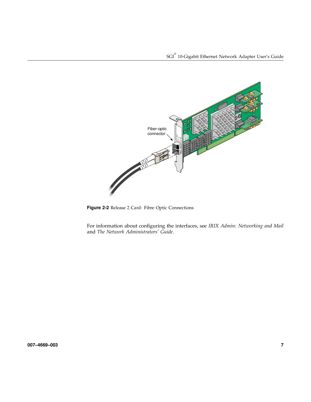 Silicon Power Computer & comm 74669003 manual 2Release 2 Card Fibre Optic Connections 