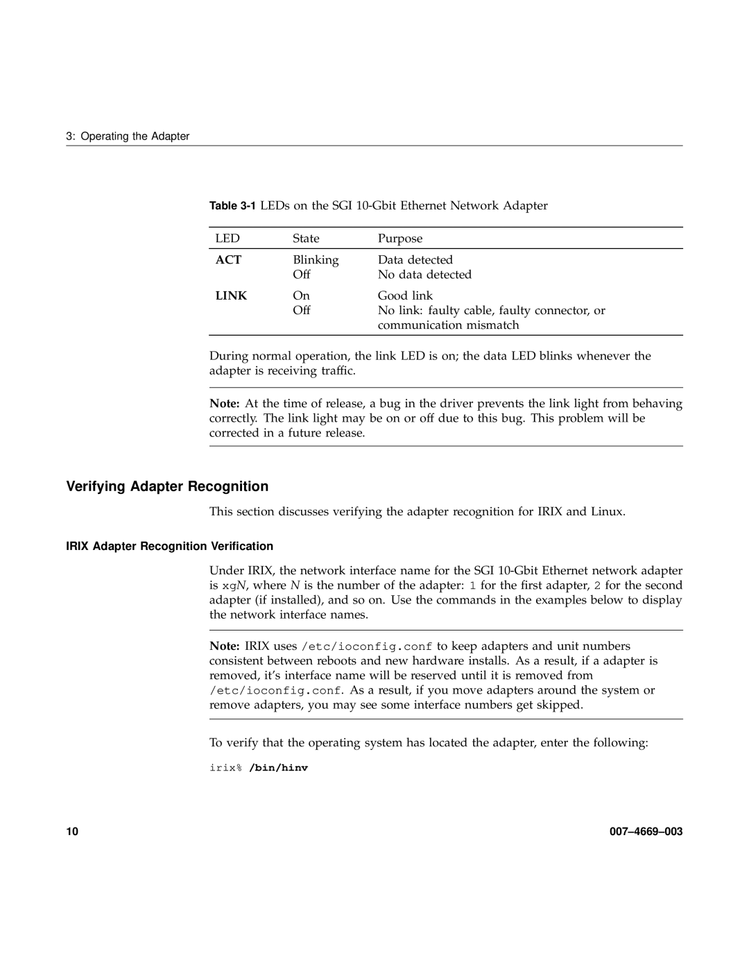 Silicon Power Computer & comm 74669003 manual Verifying Adapter Recognition, Link 