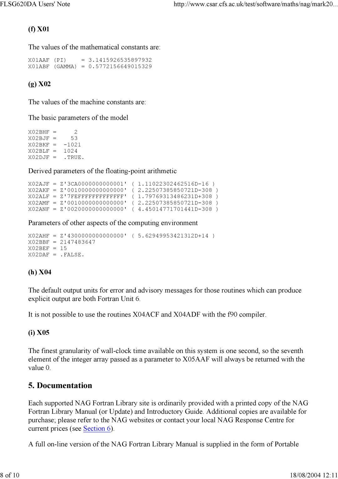 Silicon Power Computer & comm FLSG620DA appendix Documentation, X01, X02, X04, X05 