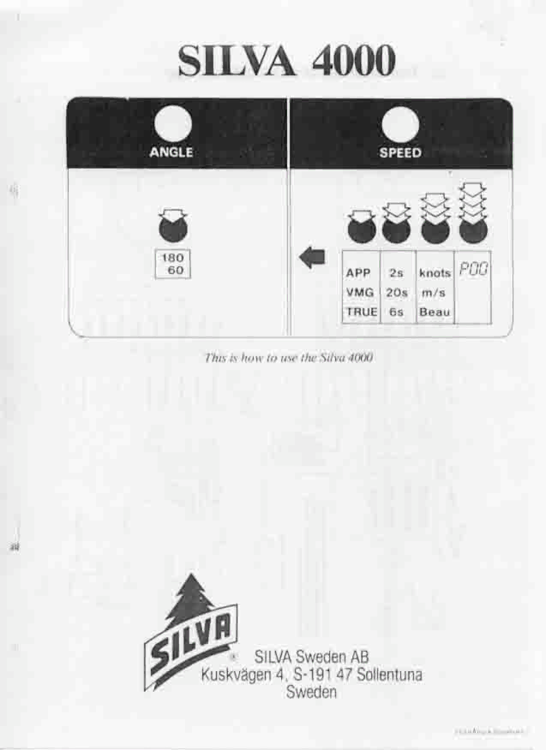 Silva 4000 manual 