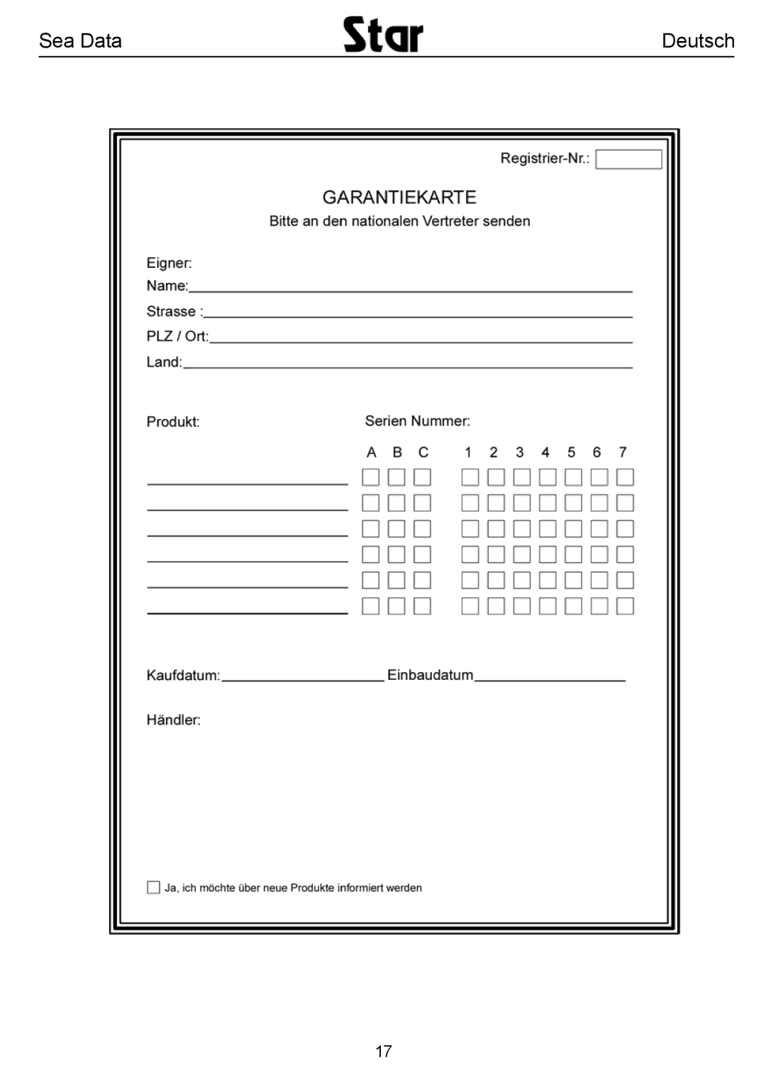 Silva SEA DATA manual Sea Data 