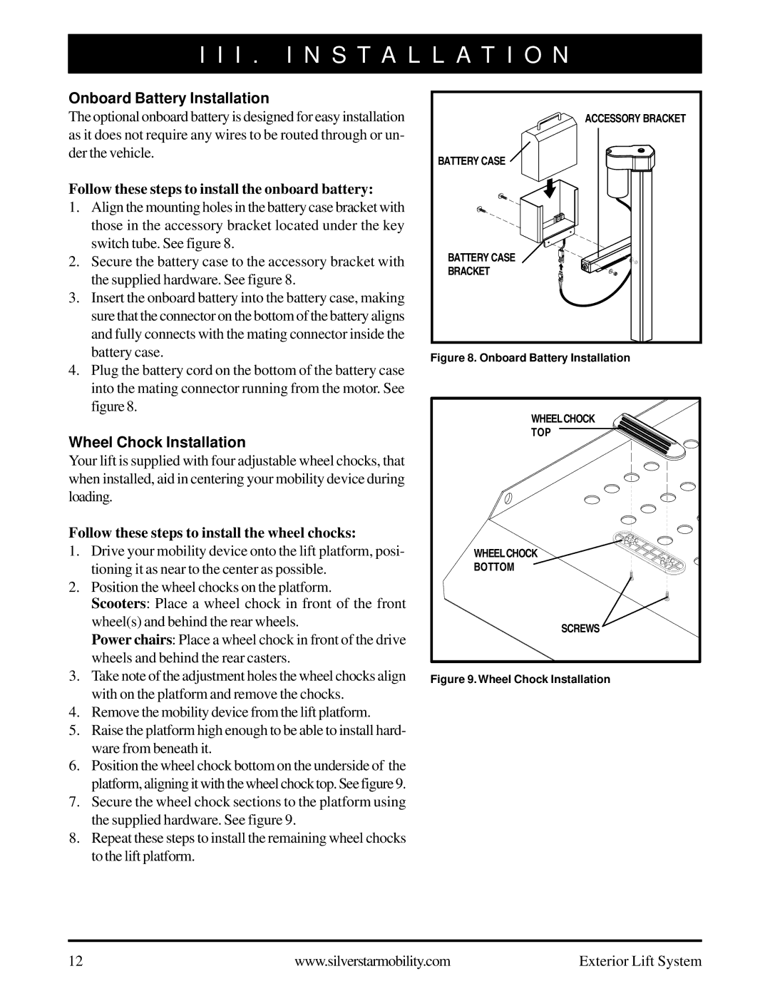 Silver Star INFMANU3270 manual Onboard Battery Installation, Follow these steps to install the onboard battery 