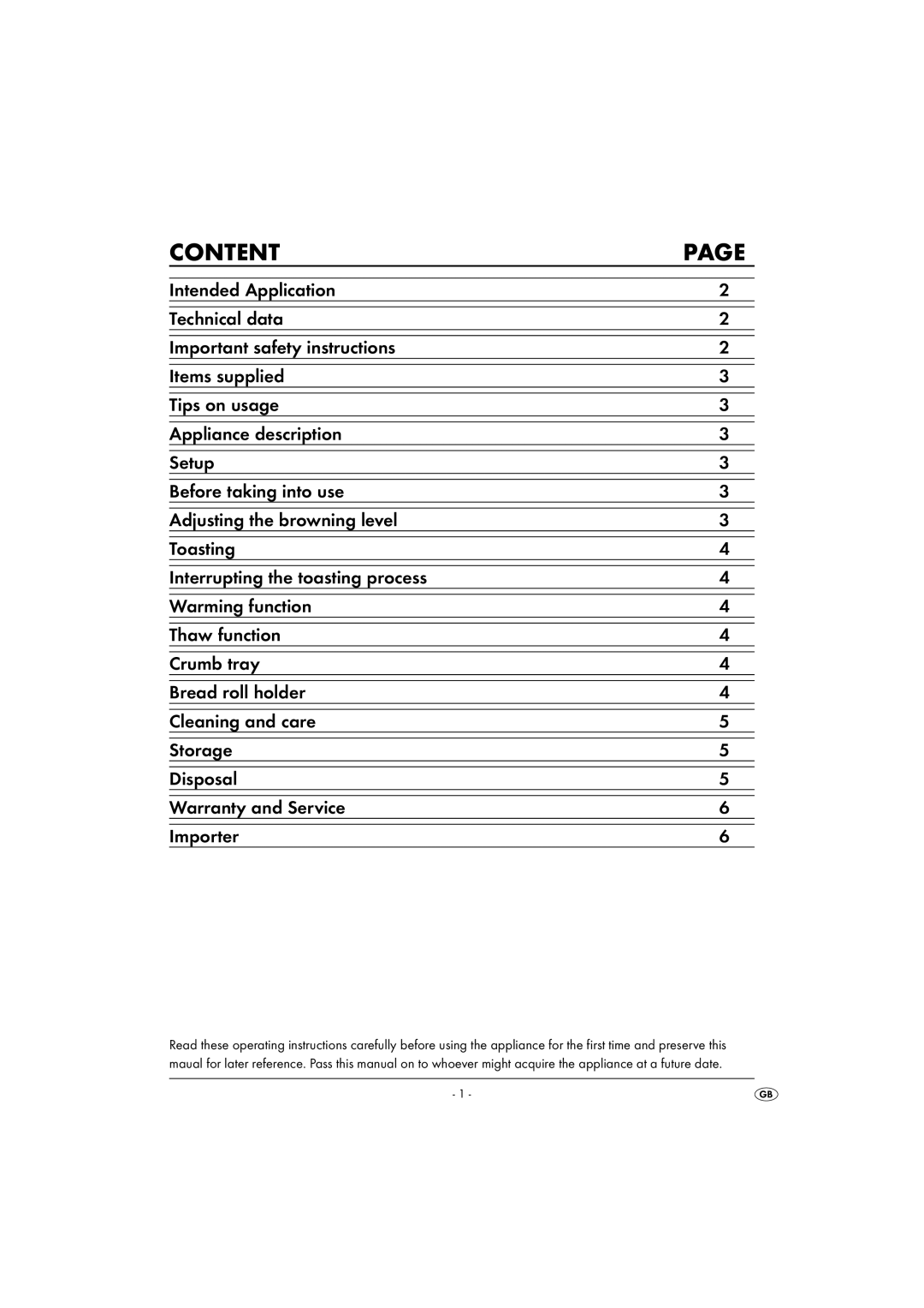 Silvercrest 800 A1 manual Content 