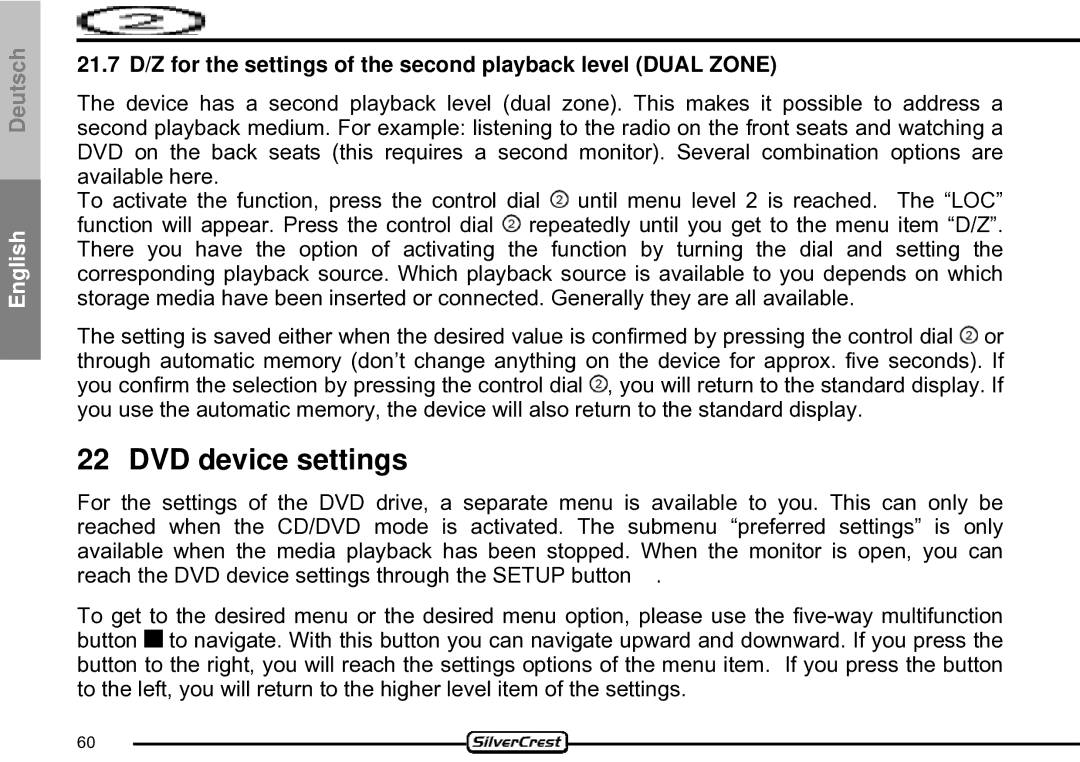 Silvercrest CDV-710 important safety instructions DVD device settings 