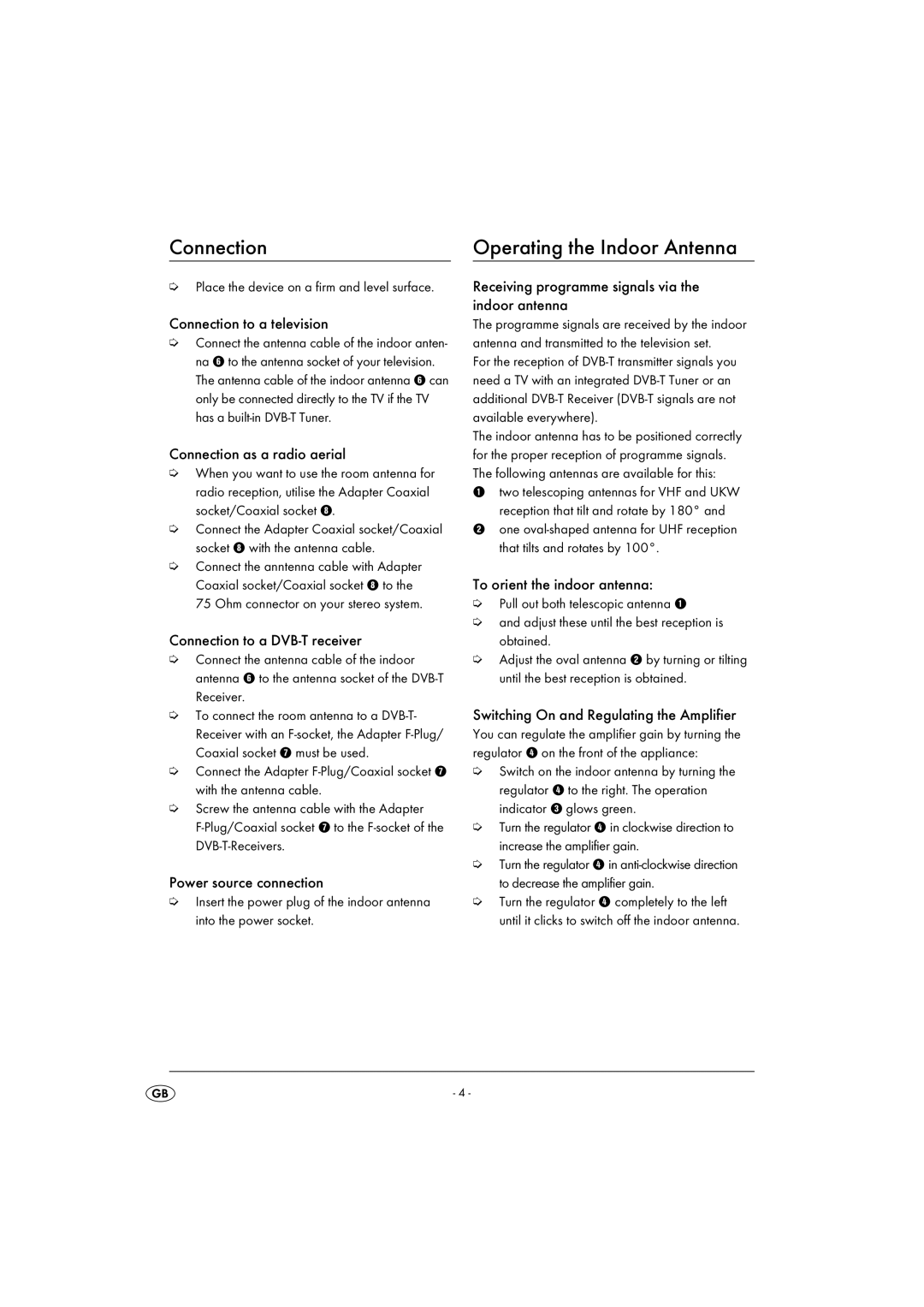 Silvercrest D-44867 operating instructions Connection 