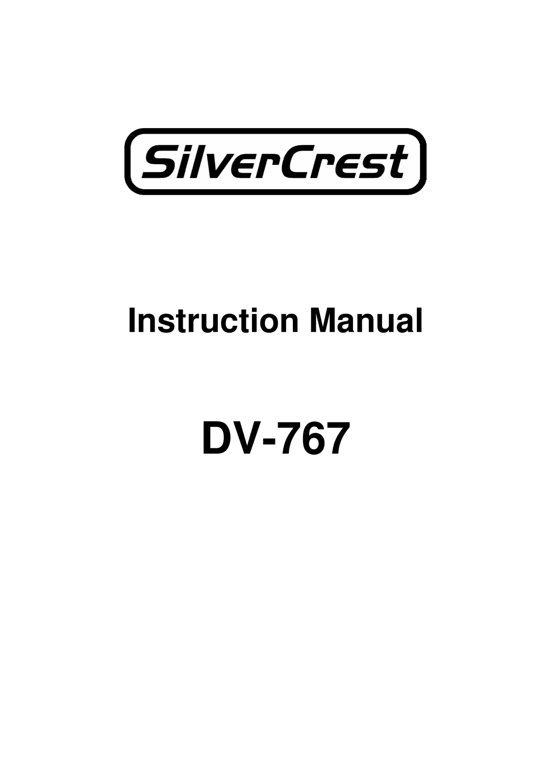 Silvercrest DV-767 instruction manual 