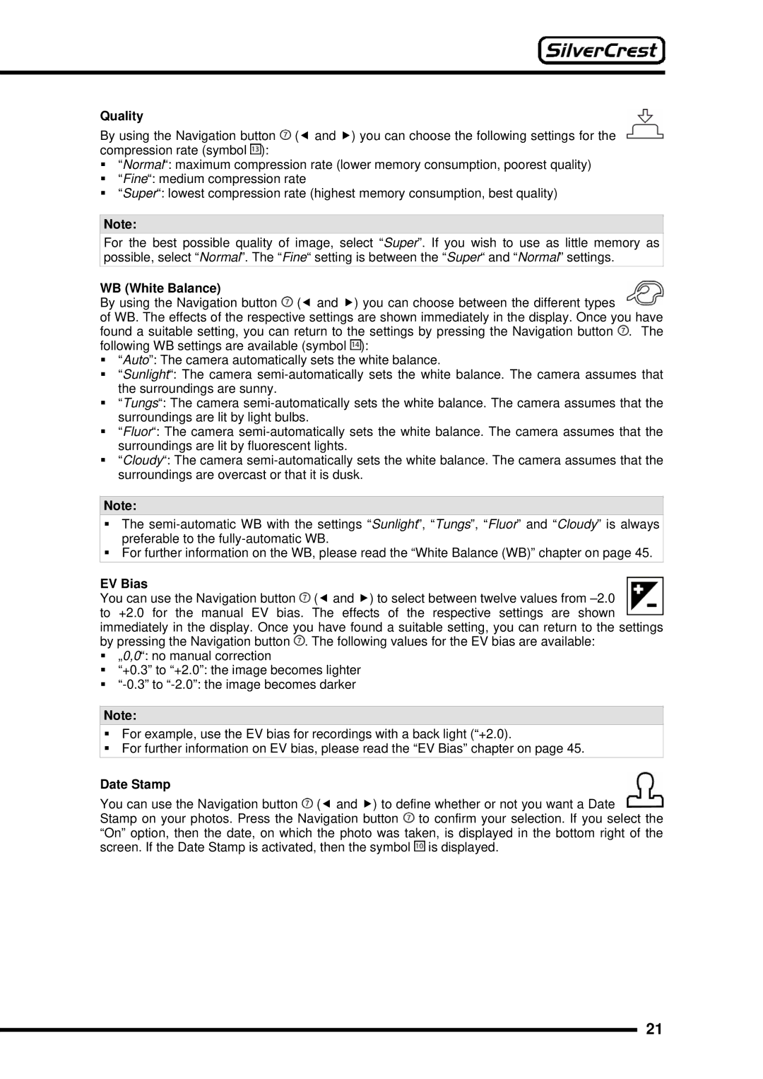 Silvercrest DV-767 instruction manual Quality, Date Stamp 